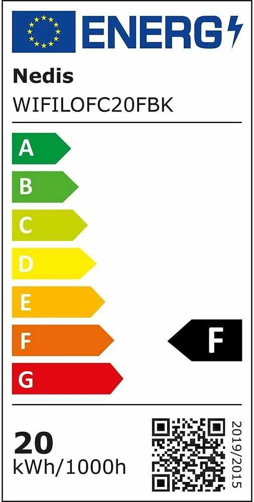 Išmanusis LED lauko šviestuvas 230V AC, 20W, 1600lm, RGB+CCT 2700 - 6500K, IP65, valdomas WiFi, Nedis Smart Life