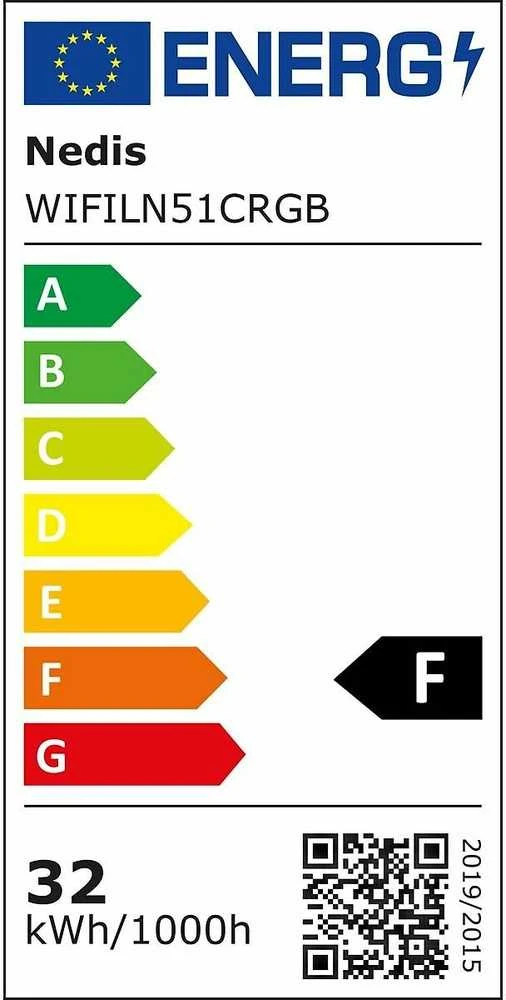 Nedis LED juostos komplektas NEON FLEX Wi-Fi, su pulteliu ir maitinimo šaltiniu 24V, 32W, 5m, 192lm/m, RGB IC skaitmeninė IP65