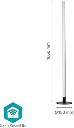 Nedis WIFILD20RGBW išmanusis apšvietimas Smart Wi-Fi stalinis šviestuvas Aliumini, Juodas 10 W