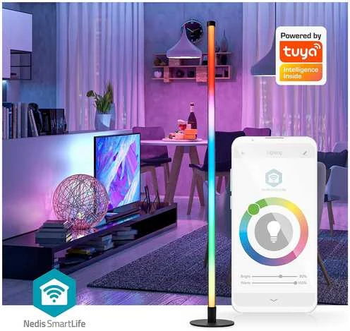 Nedis WIFILD20RGBW išmanusis apšvietimas Smart Wi-Fi stalinis šviestuvas Aliumini, Juodas 10 W
