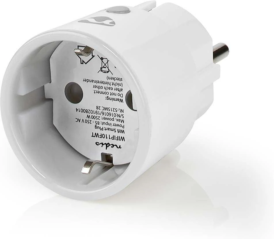 Nedis WLAN Smartplug (WIFIP110FWT) - Energieüberwachung, 10 A