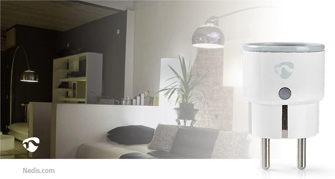 Nedis WLAN Smartplug (WIFIP110FWT) - Energieüberwachung, 10 A