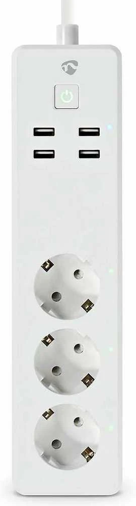 „Nedis Smartlife Power Strip“ – „Smartlife Power Strip“, WLAN, 3 x „Schutzkontakt“, 3680 W, 4 x USB