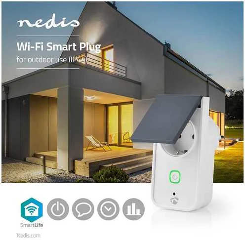 Nedis „SmartLife WIFIPO120FWT“ išmanusis lizdas, 16 A, 3680 W, IP44