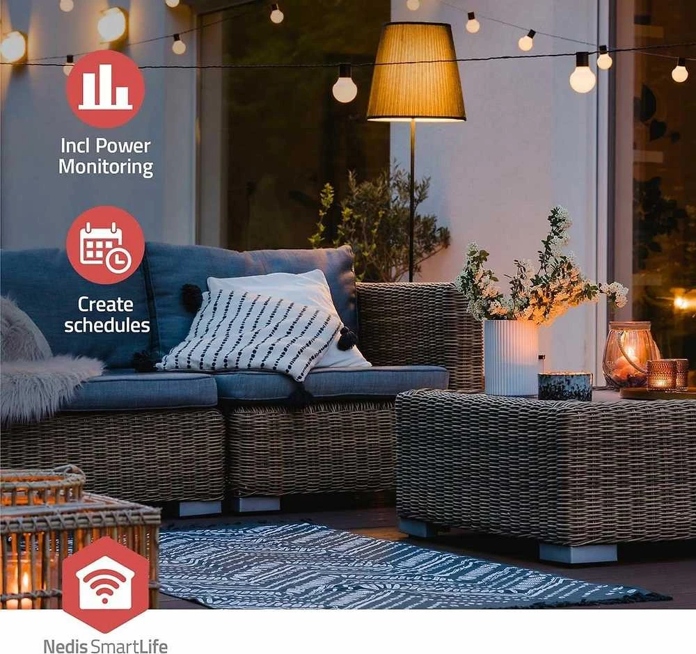 Nedis Inteligentne gniazdko Nedis SmartLife ZBPO130FWT ZigBee 3.0