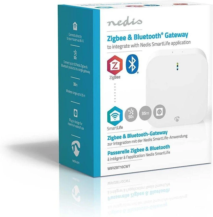 NEI Nedis WIFIZBT10CWT išmanusis imtuvas namams „Bluetooth“ 2400 – 2484 MHz Balta