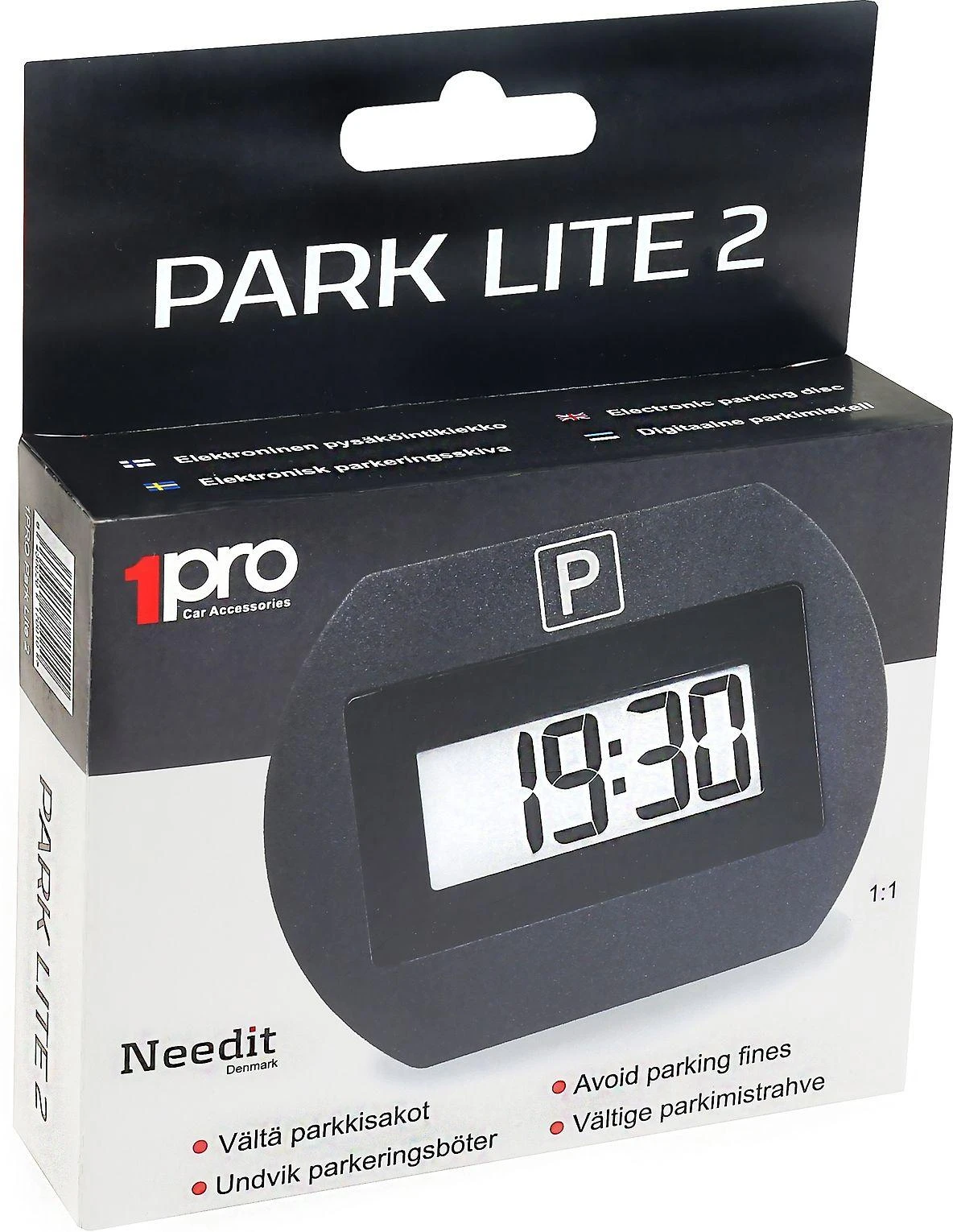 Need It Needit Park Lite 2 -automaattinen pysäköintikiekko, musta