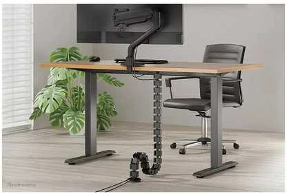 NEOMOUNTS CABLE SPINE ORGANIZER FOR SIT/STAND DESK FRAMES, SCREW MOUNTED, Juodas