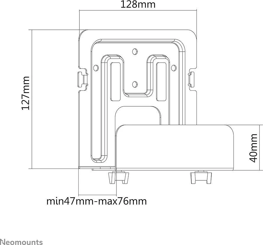 „NEOMOUNTS BY NEWSTAR UNIVERSAL MEDIABOX“ LAIKIKLIS, 47–76 MM GYLIO (TAIP PAT TINKA „APPLE TV“)