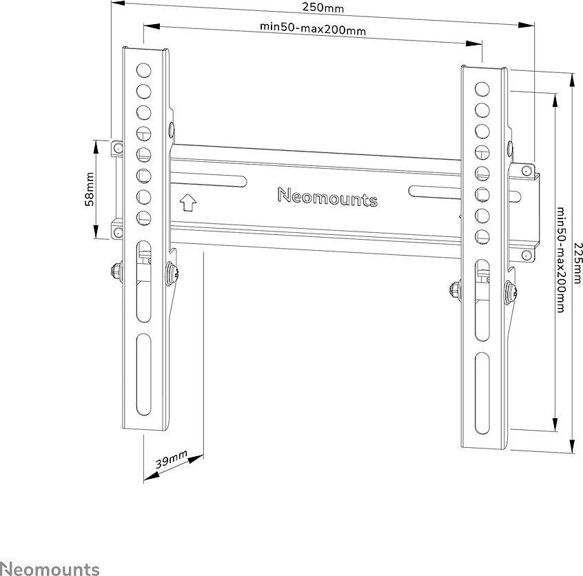 Laikiklis NEOMOUNTS BY NEWSTAR SCREEN WALL MOUNT (FIXED, LOCKABLE, VESA 200X200)