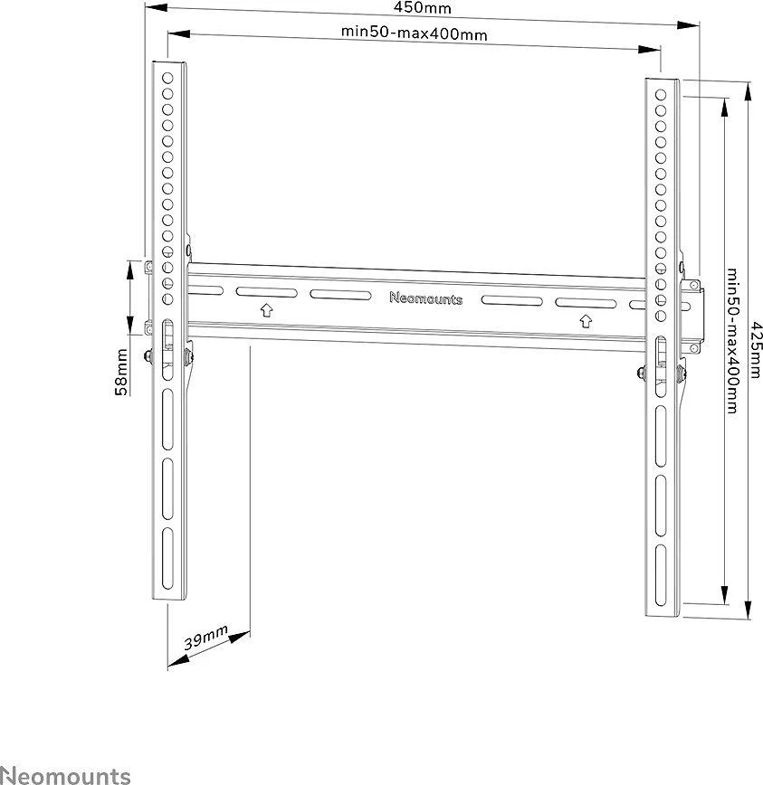 Laikiklis NEOMOUNTS BY NEWSTAR SCREEN WALL MOUNT (FIXED, LOCKABLE, VESA 400X400)