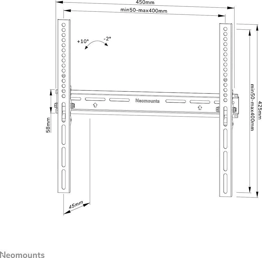 Laikiklis NEOMOUNTS BY NEWSTAR SCREEN WALL MOUNT (TILT, LOCKABLE, VESA 400X400)