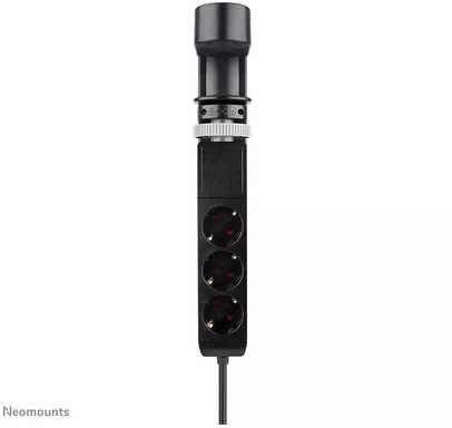„Neomounts“ | Stalinis lizdas su spaustuku ir USB-C bei USB-A jungtimis – greitas įkrovimas | DS22-840BL6
