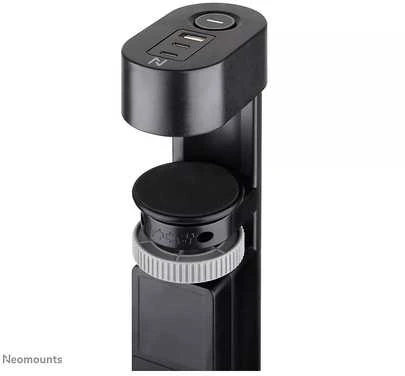 „Neomounts“ | Stalinis lizdas su spaustuku ir USB-C bei USB-A jungtimis – greitas įkrovimas | DS22-840BL6