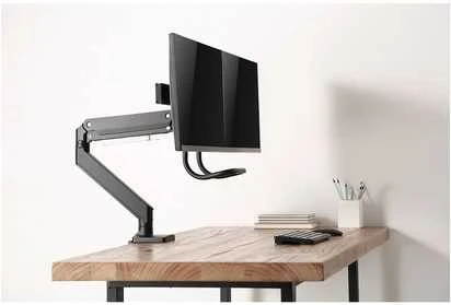 Laikiklis Neomounts NM-D775DX dvigubo monitoriaus rankena, juoda