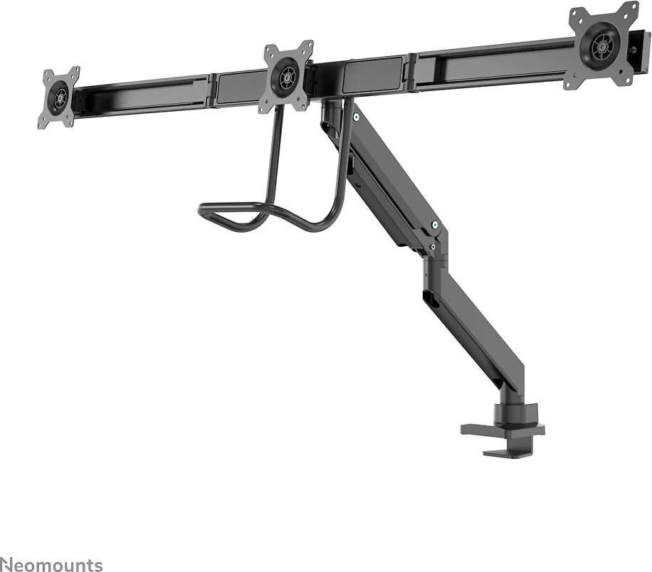 Neomounts Newstar NM-D775DX3BLACK monitoriaus laikiklis arba stovas 61 cm (24") Gnybtas / varžtai Juoda