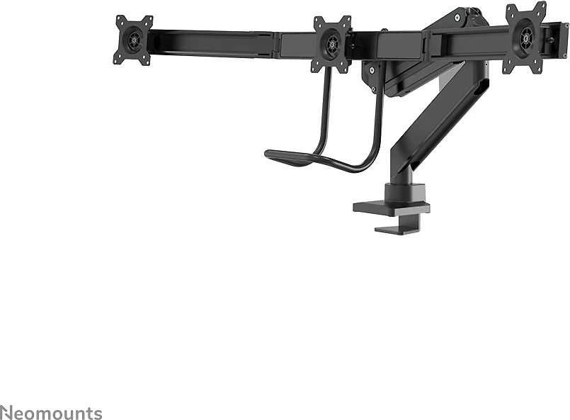 Neomounts Newstar NM-D775DX3BLACK monitoriaus laikiklis arba stovas 61 cm (24") Gnybtas / varžtai Juoda