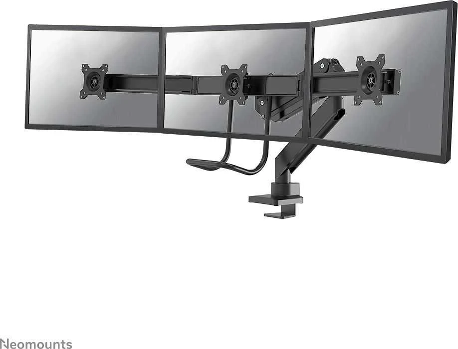 Neomounts Newstar NM-D775DX3BLACK monitoriaus laikiklis arba stovas 61 cm (24") Gnybtas / varžtai Juoda