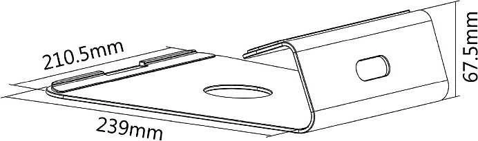 NeoMounts Nešiojamas kompiuteris Desk Stand (ergonomic), c:Sidabrinis