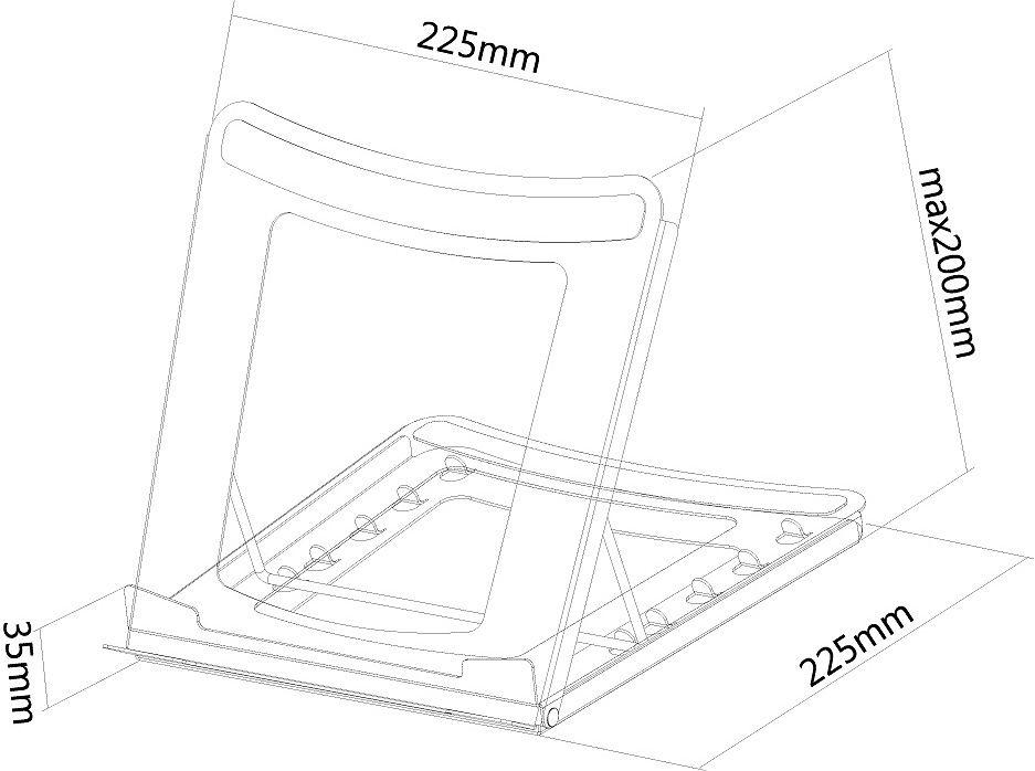 NEOMOUNTS BY NEWSTAR Notebook Planšetė Stand deskstand max 5kg 15inch Tilt juodas