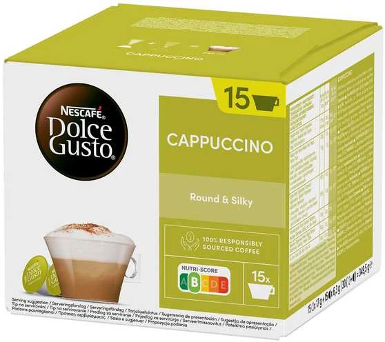Kavos kapsulės NESCAFE DOLCE GUSTO CAPPUCCINO, 15+15 vnt.