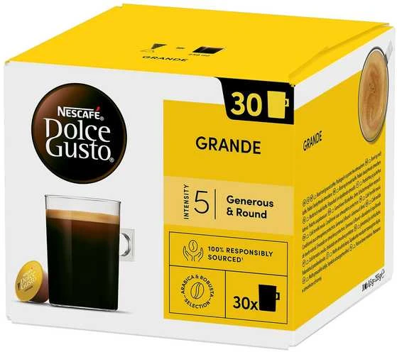 Kavos kapsulės, suderinamos su Dolce Gusto® NESCAFÉ Dolce Gusto Grande Extra Crema, 30 vnt.