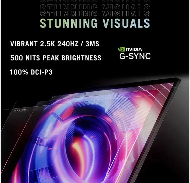 Nešiojamas kompiuteris ASUS ROG Strix G16 16 žaidimų nešiojamasis kompiuteris, Windows 11 (G615LR-S5006W)