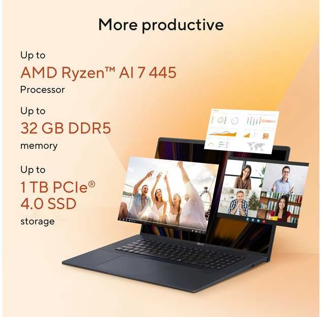 Nešiojamas kompiuteris ASUS Vivobook 18 kannettava, Windows 11 (D1807GA-S8080W)