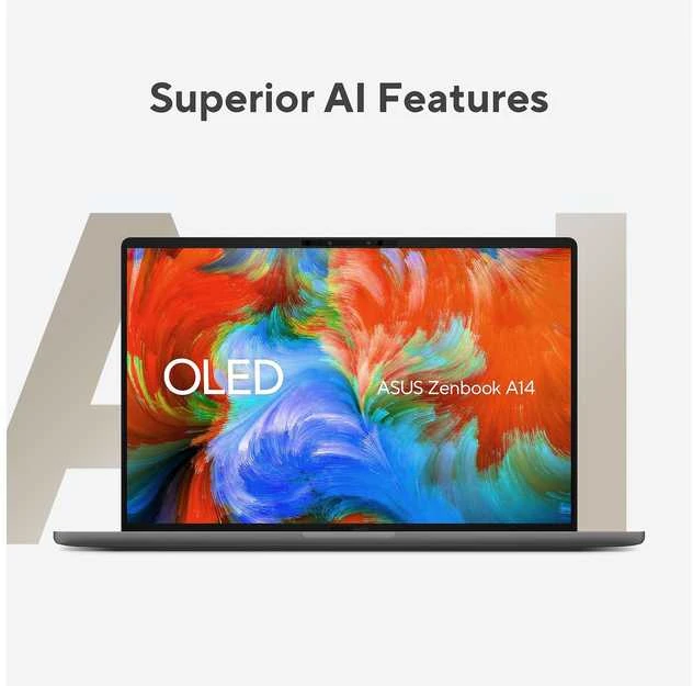 Nešiojamas kompiuteris Asus Zenbook A14 kannettava, harmaa, Windows 11