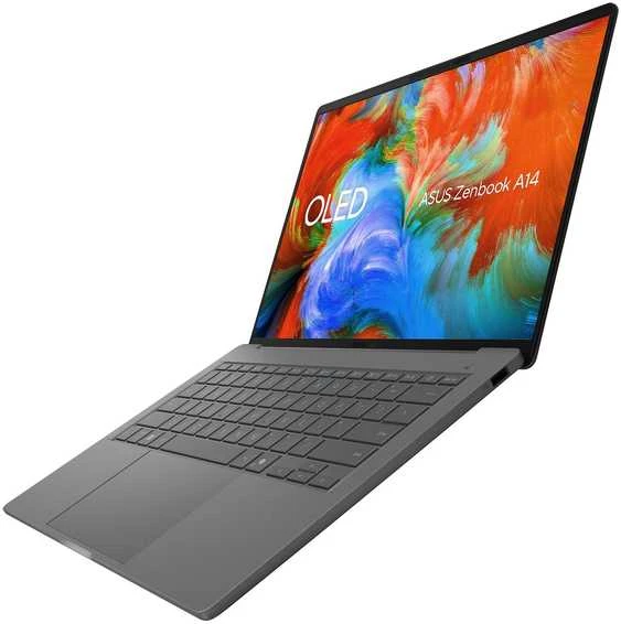 Nešiojamas kompiuteris Asus Zenbook A14 kannettava, harmaa, Windows 11