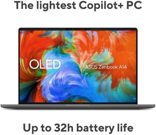 Nešiojamas kompiuteris Asus Zenbook A14 kannettava, harmaa, Windows 11