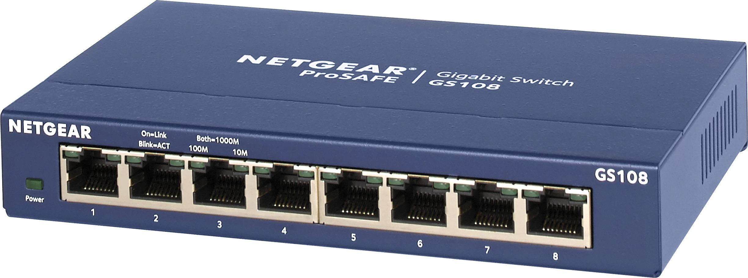 Šakotuvas Netatmo Netgear Switch GS108GE Nevaldomas, Stalinis kompiuteris, 1 Gbps (RJ-45) jungtys kiekis 8, Maitinimo tipas Išorinis