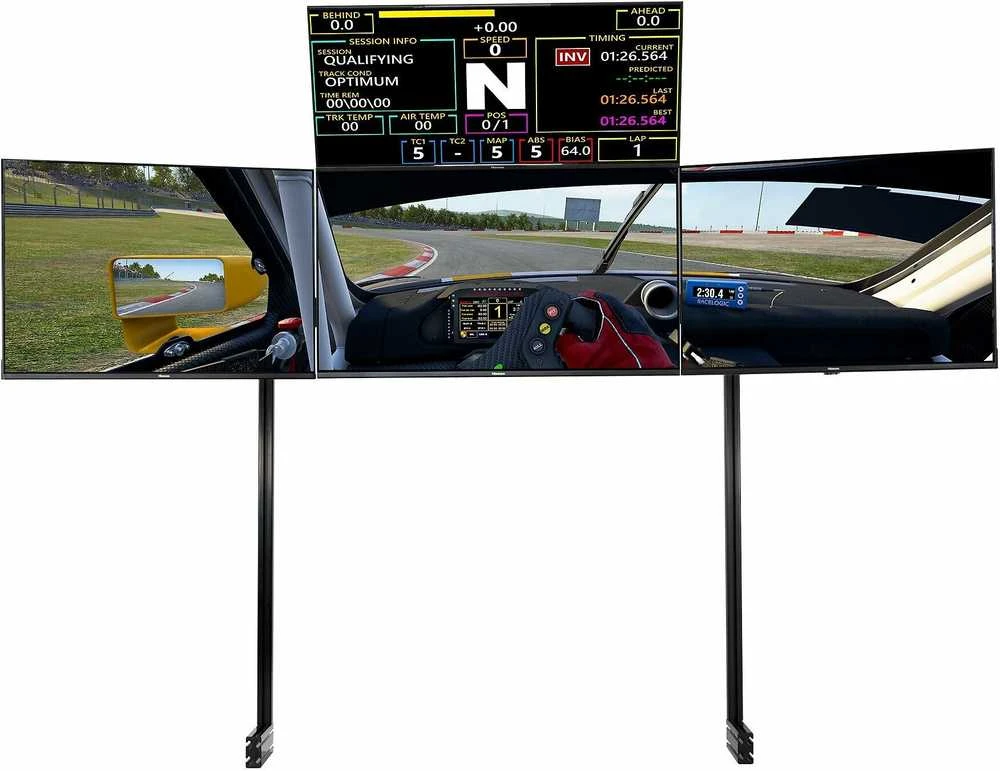 Next Level Racing ELITE Quad monitorių stovas - juodas