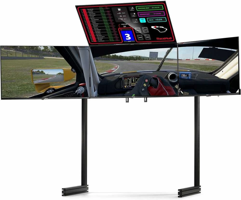 Next Level Racing ELITE Quad monitorių stovas - juodas