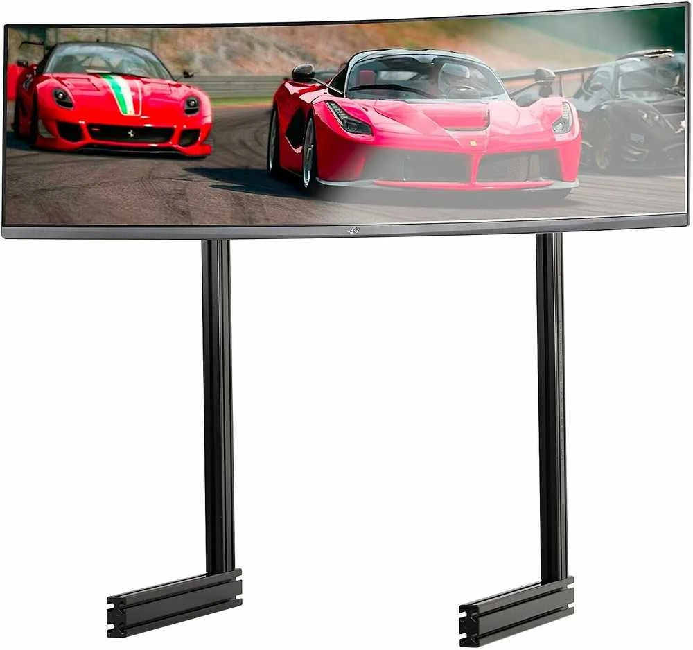 Laikiklis „Next Level Racing“ grindų stovas | ELITE laisvai stovintis vieno monitoriaus stovas | Vertikalus reguliavimas | 65 " | Juodas