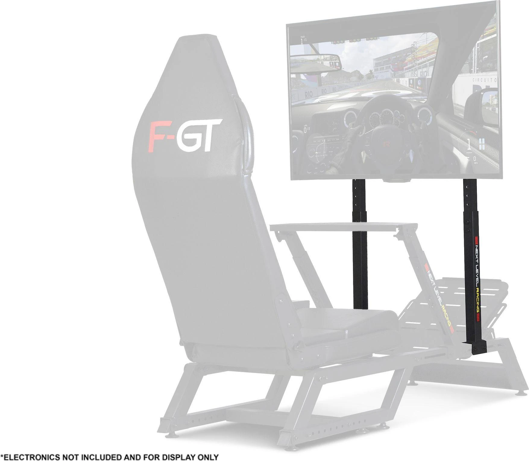 Laikiklis „Next Level Racing F-GT Monitorius“ stovas | Tvirtinimo komponentai | Aukštis, pakreipimas | 27–65 " | Maksimalus svoris (talpa) 60 kg