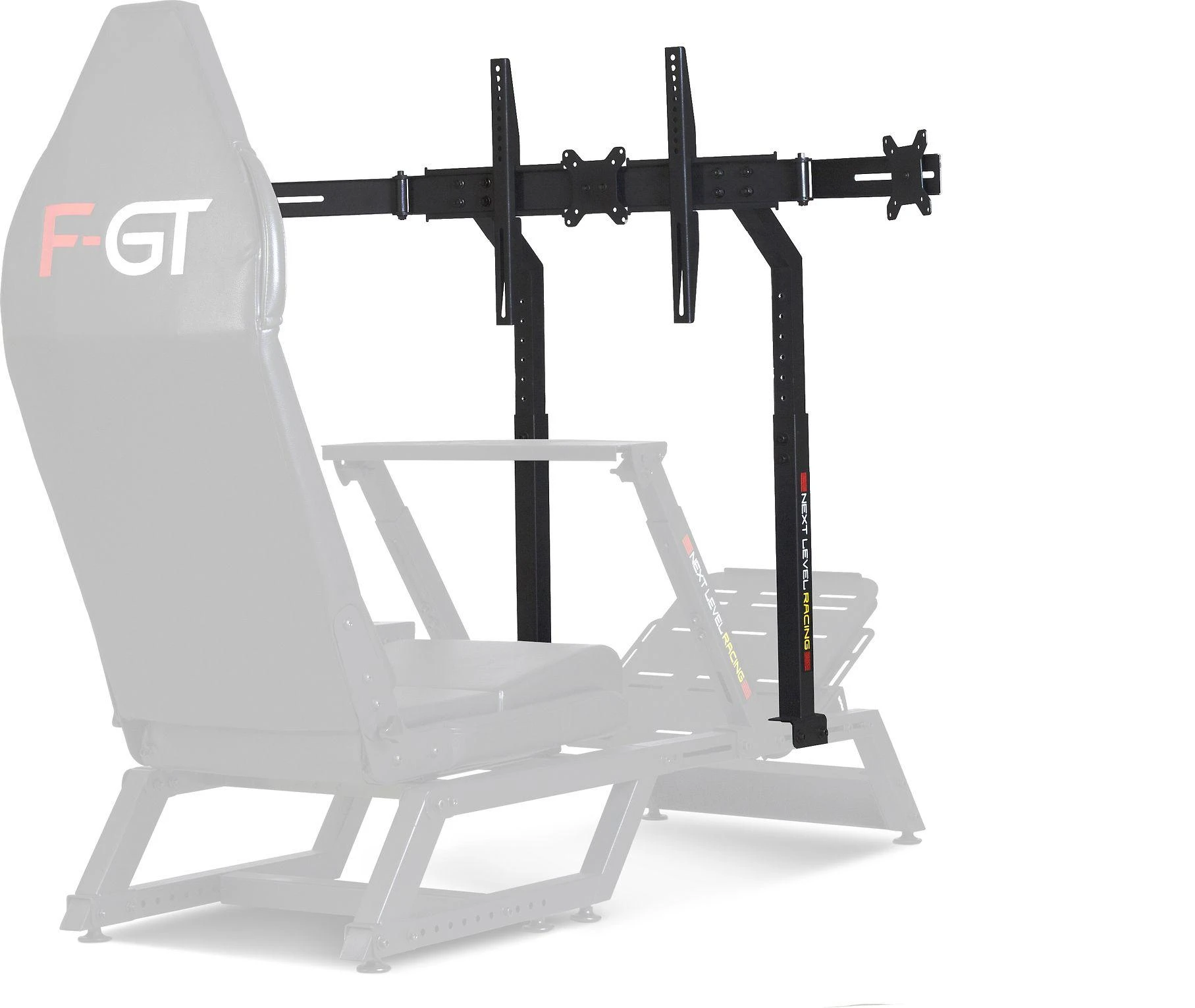 Laikiklis „Next Level Racing F-GT Monitorius“ stovas | Tvirtinimo komponentai | Aukštis, pakreipimas | 27–65 " | Maksimalus svoris (talpa) 60 kg