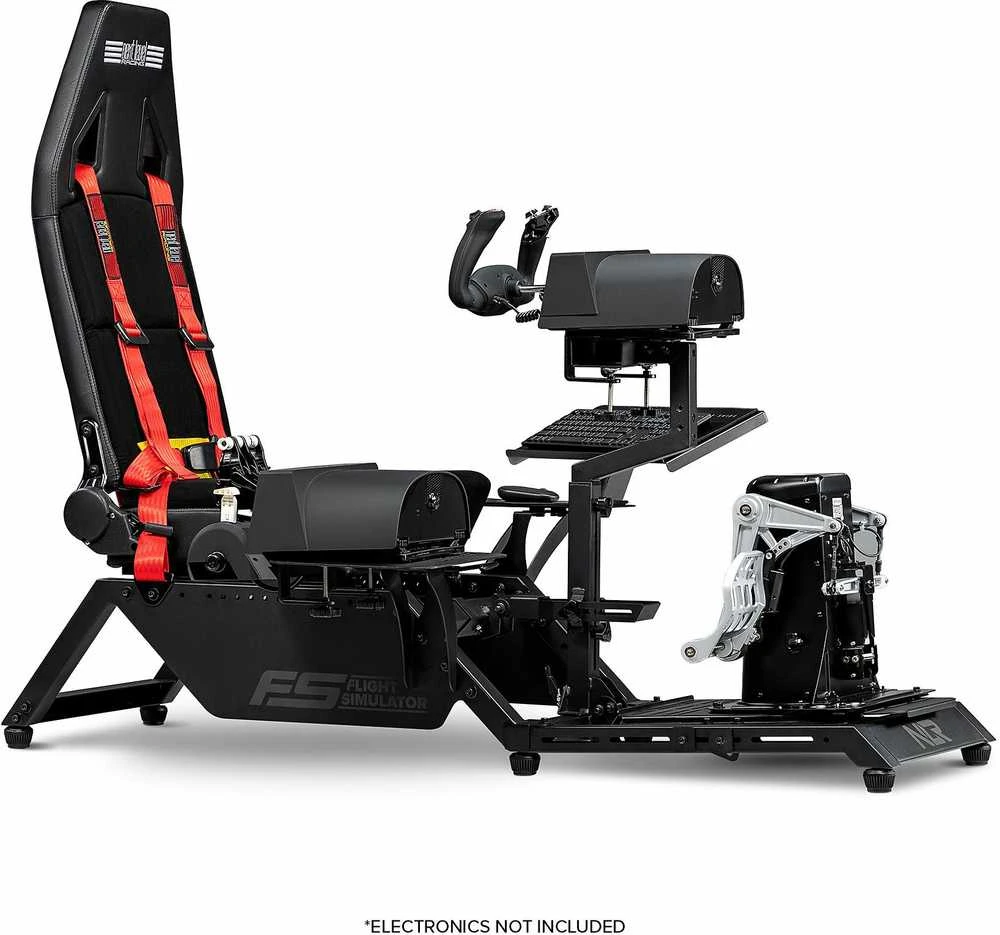 Next Level Racing | Flight Simulator Cockpit | Juodas and Raudona