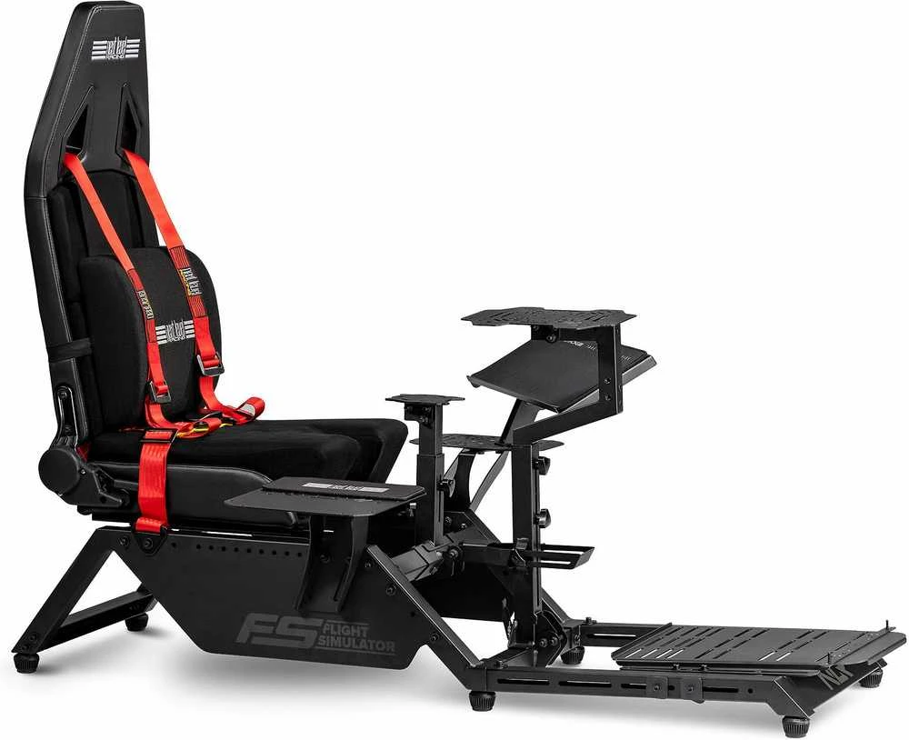 Next Level Racing | Flight Simulator Cockpit | Juodas and Raudona