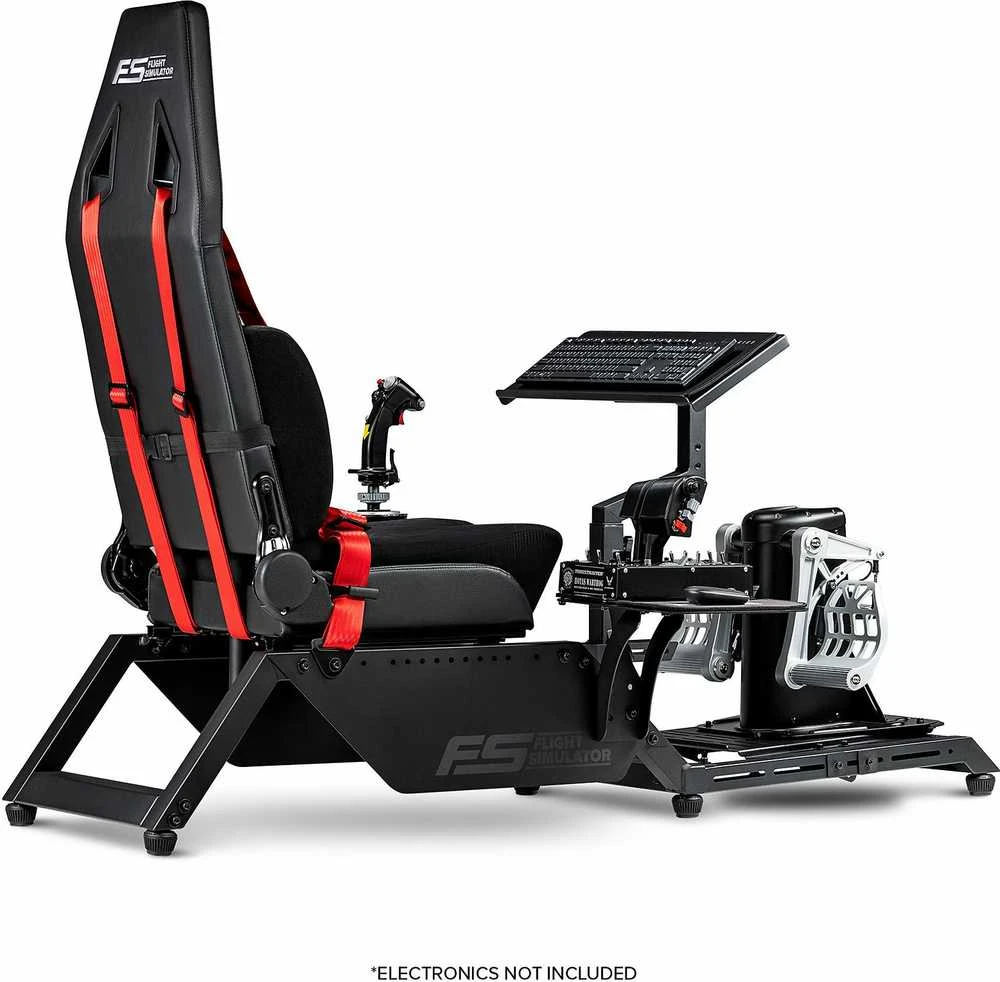 Next Level Racing | Flight Simulator Cockpit | Juodas and Raudona