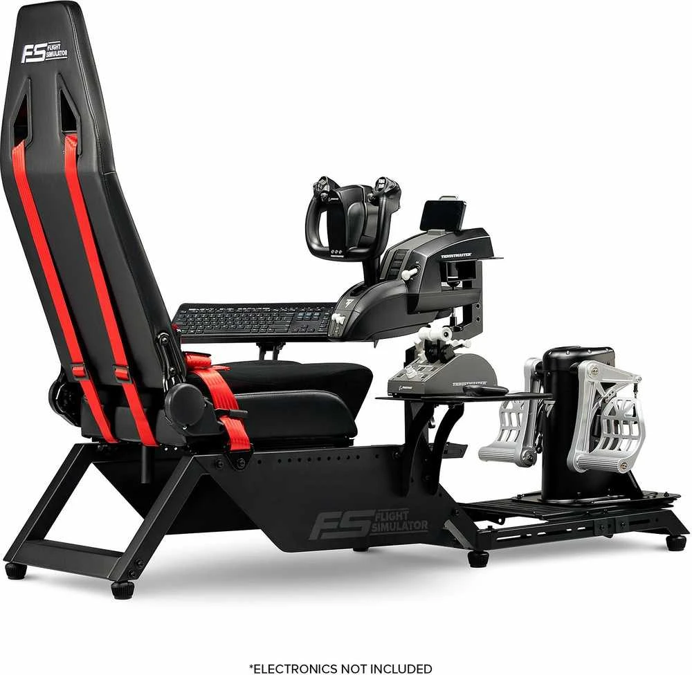 Next Level Racing | Flight Simulator Cockpit | Juodas and Raudona