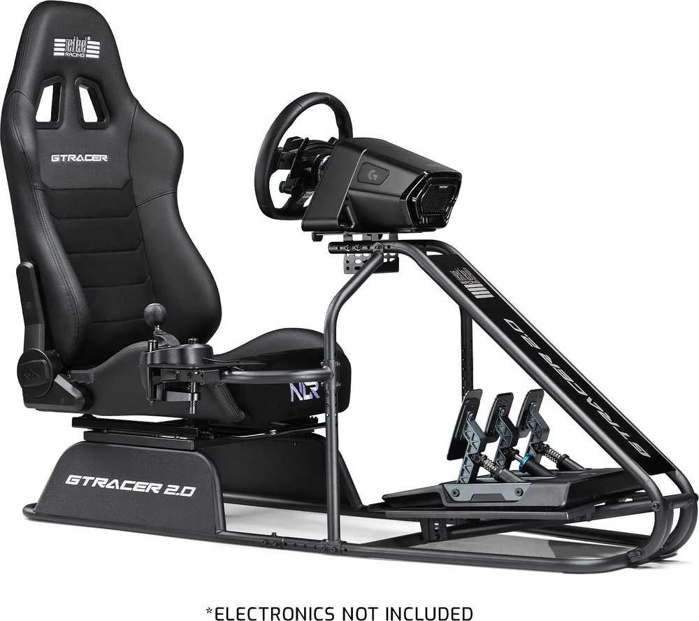 Next Level Racing Naujo lygio lenktynės | GTRacer 2.0 | Lenktynių simuliatoriaus kabina | Juodas