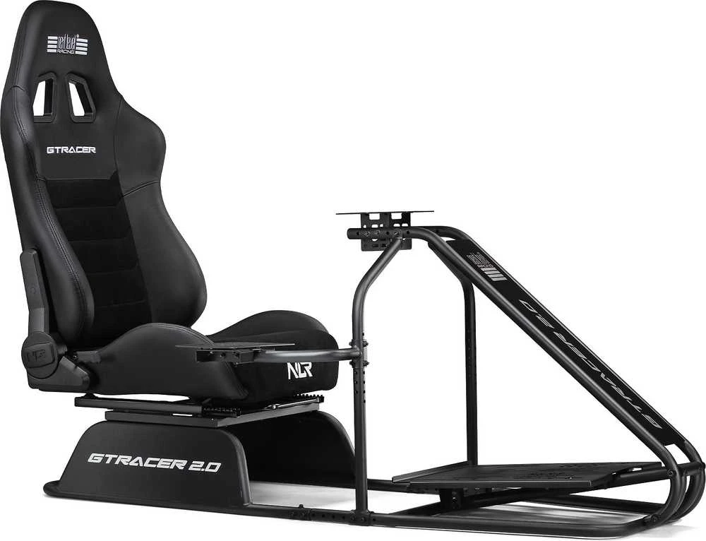 Next Level Racing Naujo lygio lenktynės | GTRacer 2.0 | Lenktynių simuliatoriaus kabina | Juodas