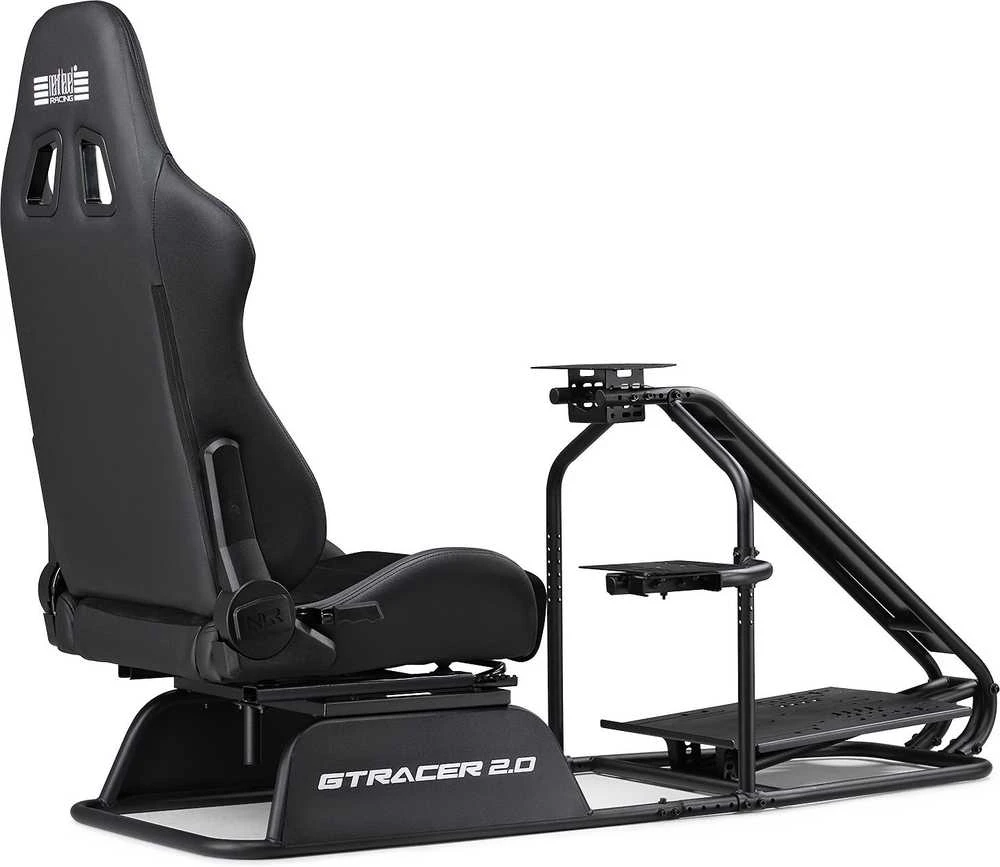 Next Level Racing Naujo lygio lenktynės | GTRacer 2.0 | Lenktynių simuliatoriaus kabina | Juodas