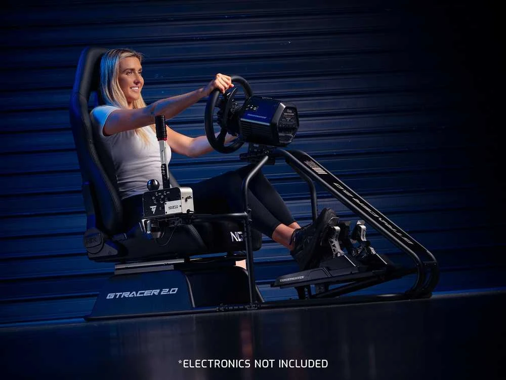 Next Level Racing Naujo lygio lenktynės | GTRacer 2.0 | Lenktynių simuliatoriaus kabina | Juodas