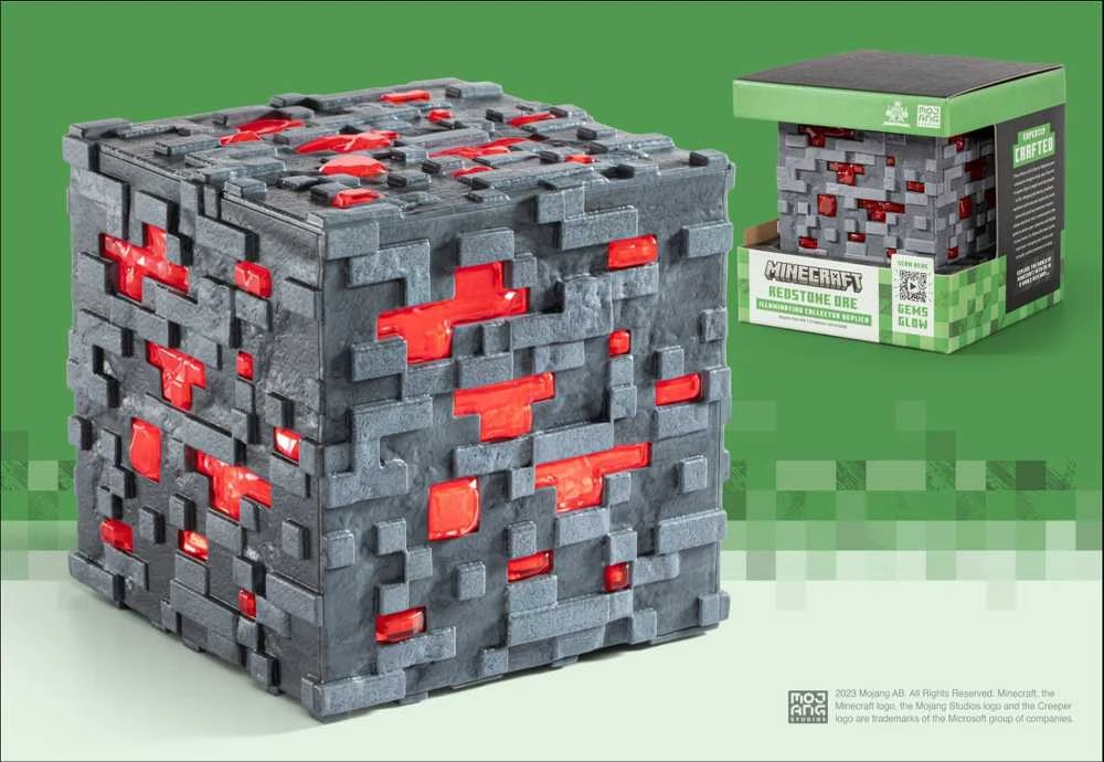 Noble Collection Minecraft - Šviečiantis Raudonasis Akmuo