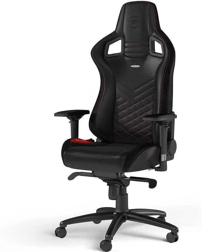 Žaidimų kėdė Noblechairs EPIC PU-Leather Gaming Chair, Juoda-raudona