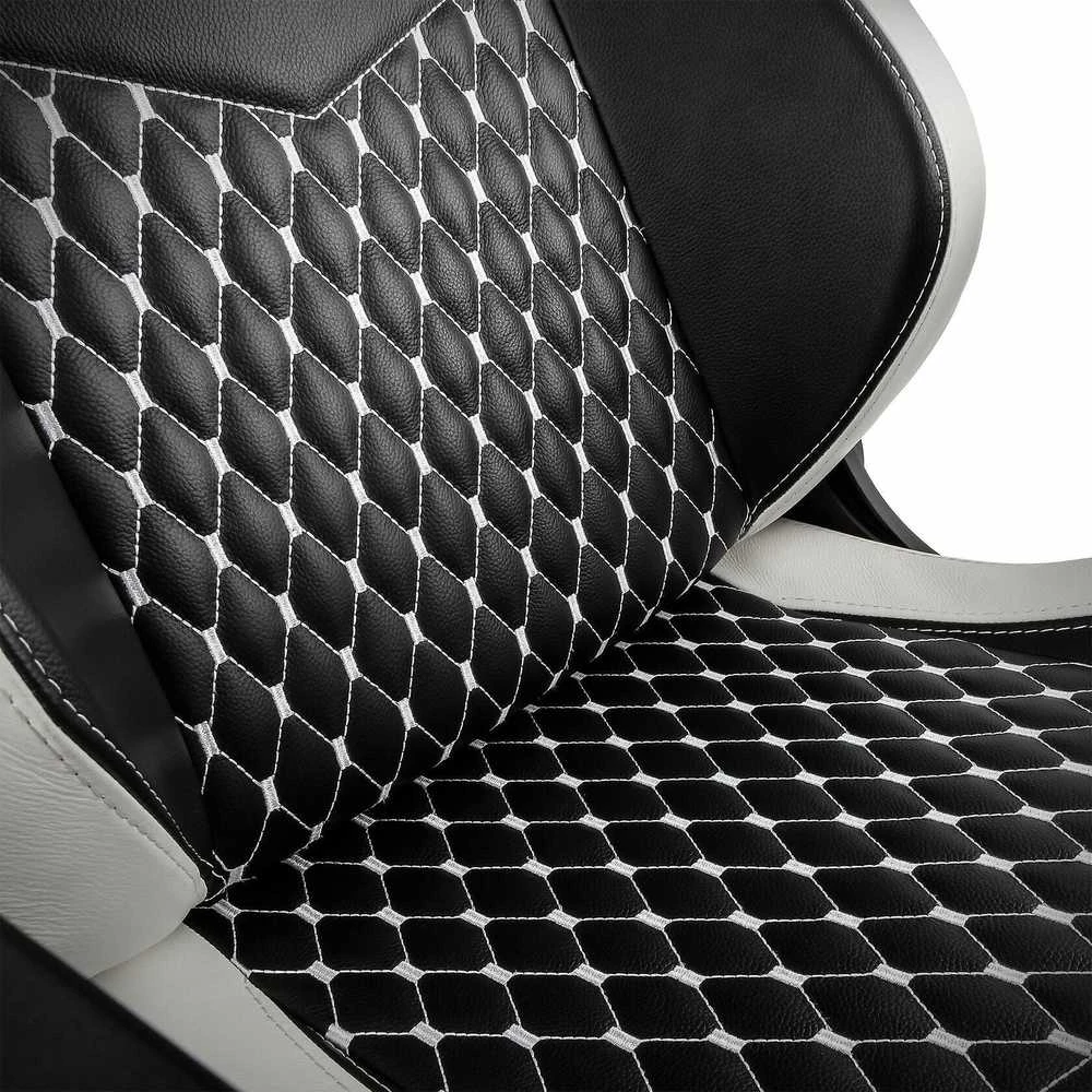Žaidimų kėdė Noblechairs EPIC Real Leather Gaming Chair, Juoda-balta-raudona