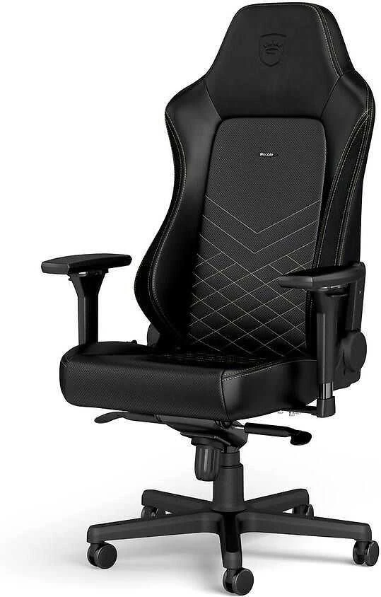 Žaidimų kėdė Noblechairs HERO PU-Leather Gaming Chair, Juoda-auksinė