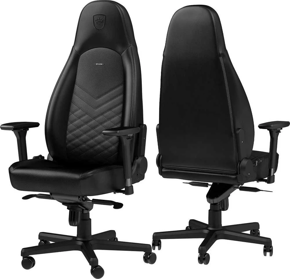 noblechairs ICON - Juodas - PU Leather (Juoda PU Oda) Kėdė